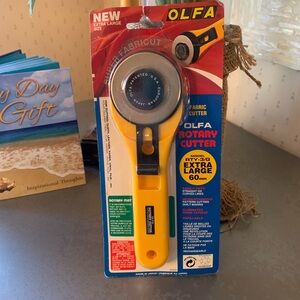 OLFA, NEW NEVER OPENED, Fabric rotary cutter, Model RTY- 3/G. Extra large 60 MM.